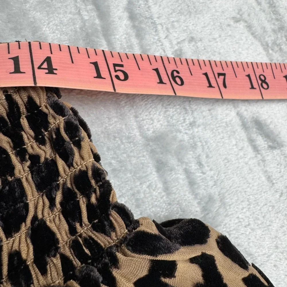 Kate‎ Spade New York Leopard Animal Print Smocked Midi Skirt XL